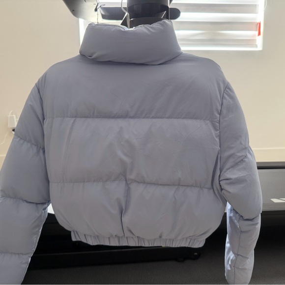 Fashion Nova Light Blue Cropped Puffer Jacket - Picture 4 of 5